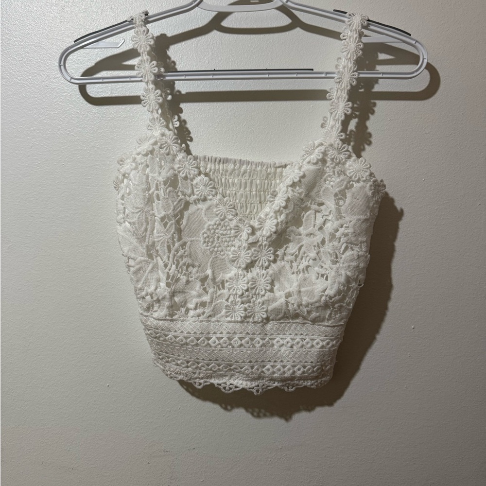 Floral Lace Camisole in Cream